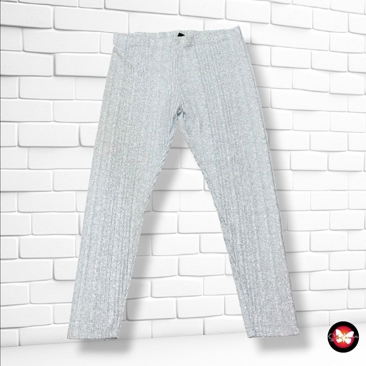 Pantalón de punto tipo mallas SHEIN CURVE color Gris Talla 2XL