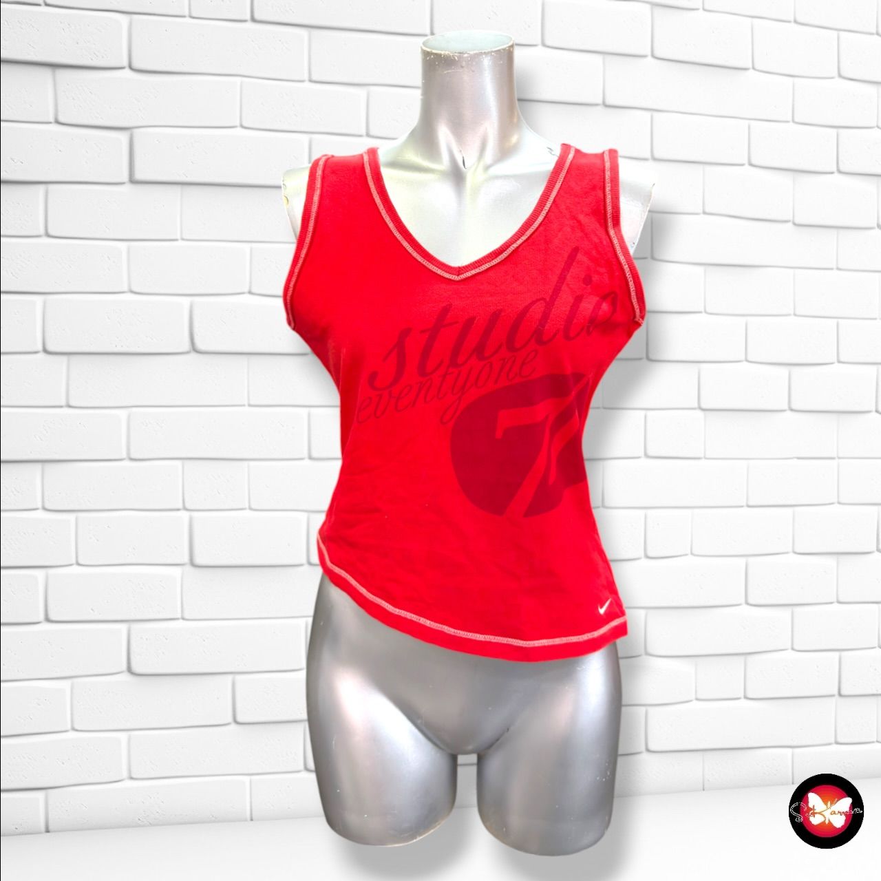 **HOY** Camiseta de tirantes con bajo asimétrico NIKE color Rojo Talla L (pequeña)