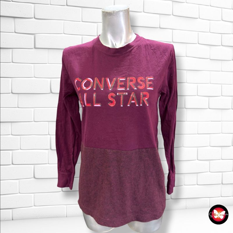 **HOY** Camiseta de manga larga CONVERSE color Vino Talla L (pequeña)