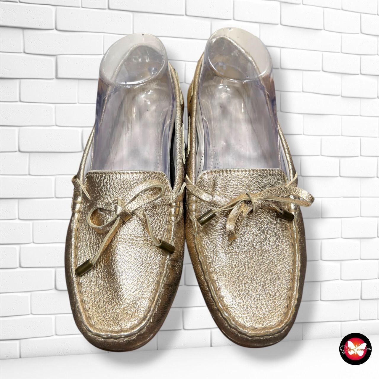 **HOY** Zapatos náuticos de piel  color Dorado Talla Calzado 37,5