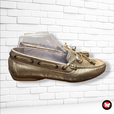 **HOY** Zapatos náuticos de piel  color Dorado Talla Calzado 37,5