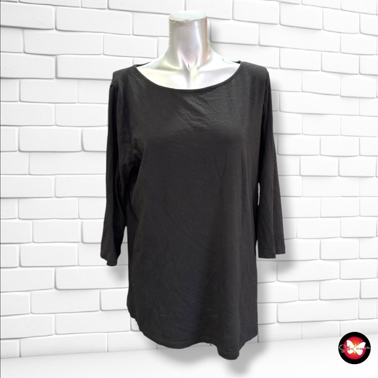 **HOY** Camiseta básica de media manga YESSICA color Negro Talla XL