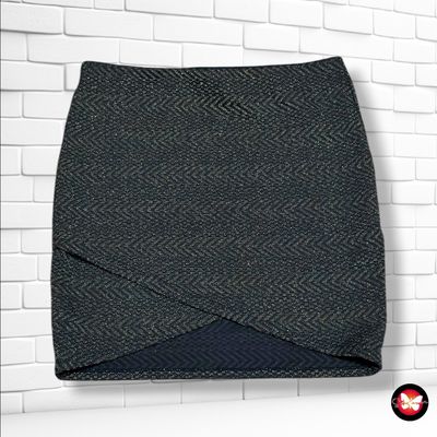 **HOY** Falda de punto con lurex REVIEW color Negro y dorado Talla M