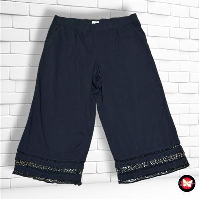 **HOY** Pantalón tipo de estar por casa con encaje TCHIBO color Negro Talla 48/50