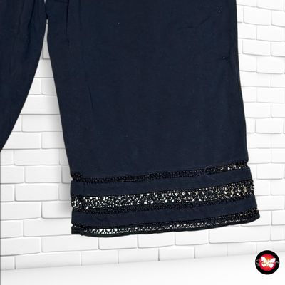 **HOY** Pantalón tipo de estar por casa con encaje TCHIBO color Negro Talla 48/50