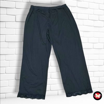 **HOY** Pantalón tipo de estar por casa con encaje  color Negro Talla XXL