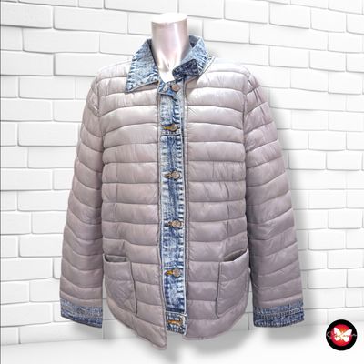 **HOY** Chaqueta acolchada con detalles en vaquero PAPRIKA color Gris Talla XL