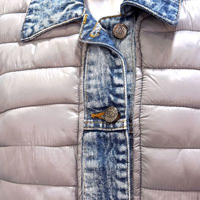 **HOY** Chaqueta acolchada con detalles en vaquero PAPRIKA color Gris Talla XL