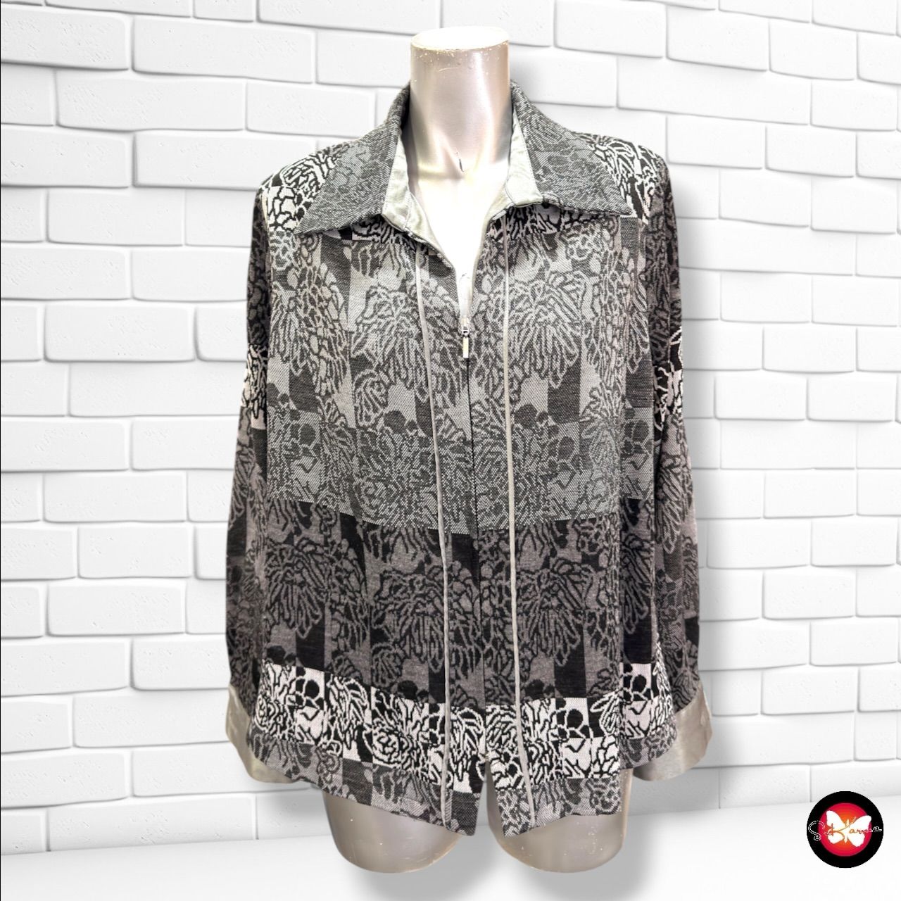 **HOY** Chaqueta de punto ANTONIO DOMINGUEZ color Gris y negro Talla XL