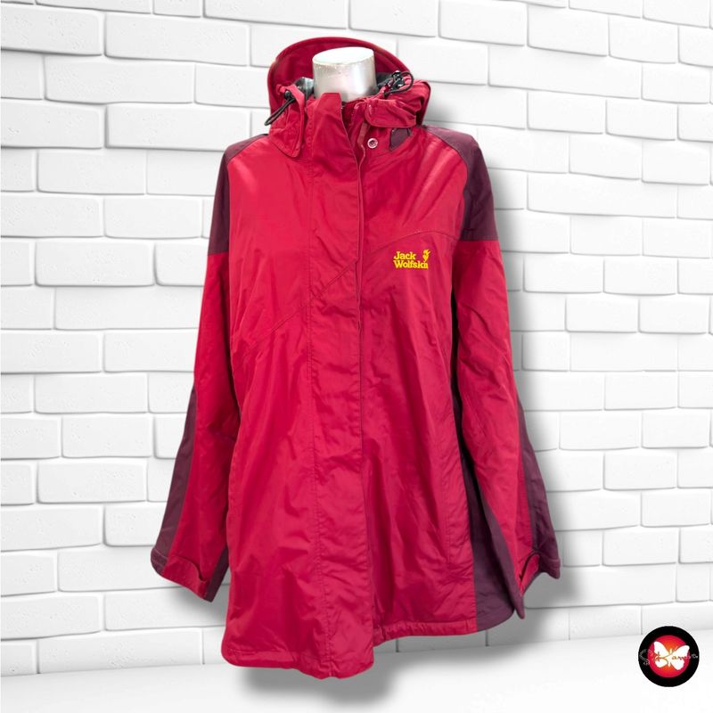 **HOY** Chaqueta deportiva cortavientos JACK WOLFSKIN color Granate Talla XL (grande)