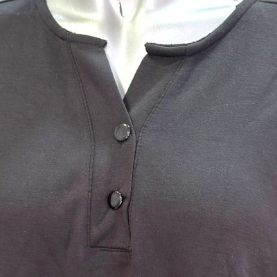 **HOY** Vestido de media manga color Negro Talla XL