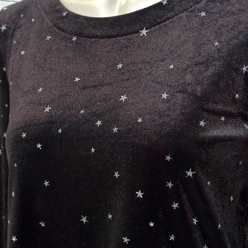 **HOY** Vestido de noche de terciopelo con estrellitas GAP color Negro Talla 14-16 años