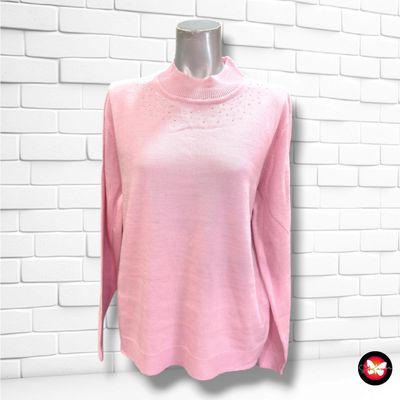**HOY** Jersey de manga larga con brillito color Rosa Talla 42