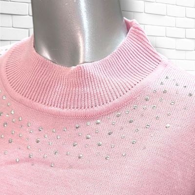 **HOY** Jersey de manga larga con brillito color Rosa Talla 42