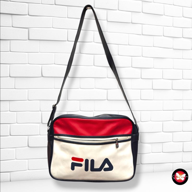 **HOY** Bolso bandolera FILA color Azul marino, blanco y rojo Talla GRANDE