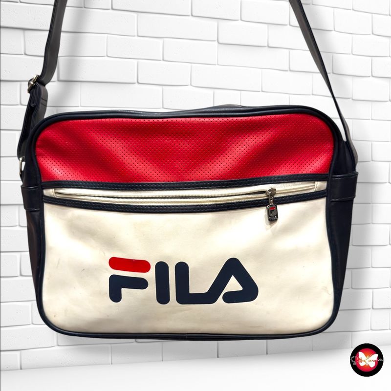**HOY** Bolso bandolera FILA color Azul marino, blanco y rojo Talla GRANDE