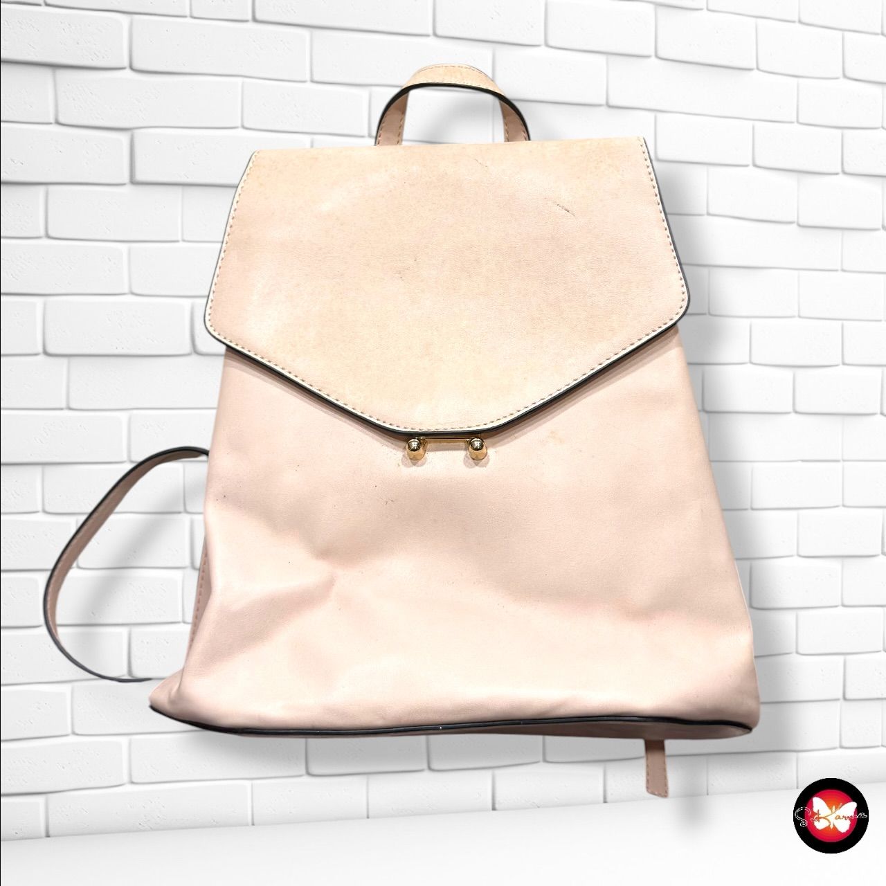 **HOY** Mochila MANGO color Nude Talla MEDIANO