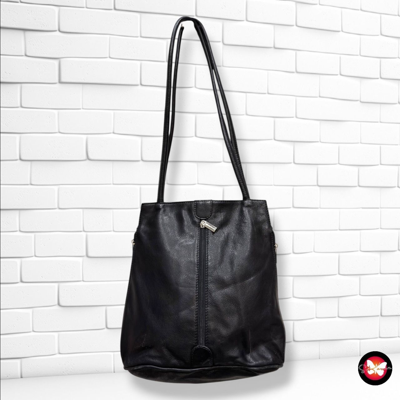 **HOY** Bolso de hombro de piel  color Negro Talla MEDIANO