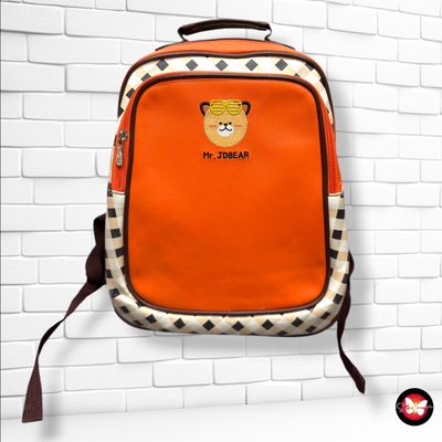 **HOY** Mochila infantil  color Marrón, naranja y crema Talla PEQUEÑO