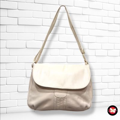 **HOY** Bolso bandolera de piel  color Crema Talla MEDIANO