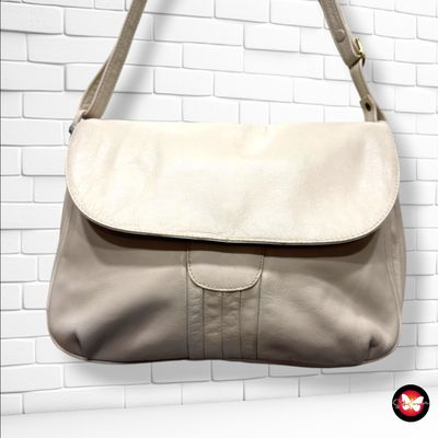 **HOY** Bolso bandolera de piel  color Crema Talla MEDIANO