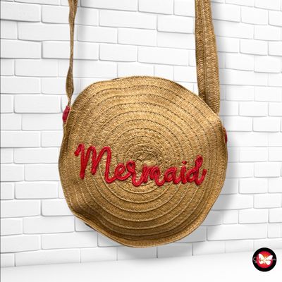 **HOY** Bolso bandolera de paja  color Camel Talla MINI