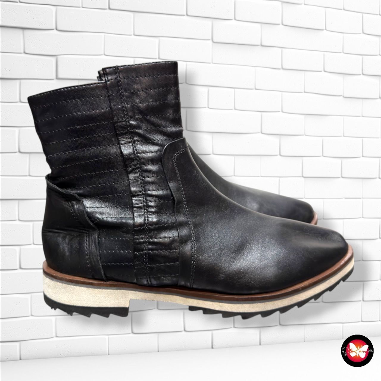 **HOY** Botines de piel  color Negro Talla Calzado 36