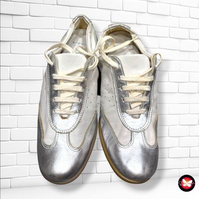 **HOY** Zapatillas de piel VOLARE color Blanco y plateado Talla Calzado 35