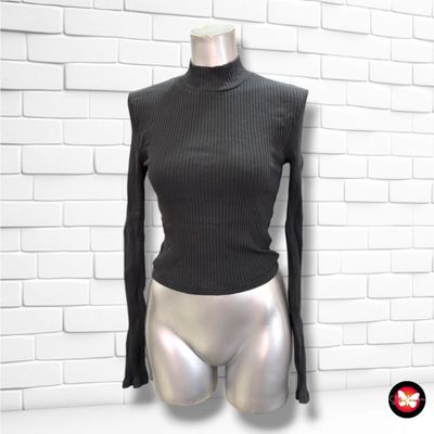 **HOY** Camiseta de manga larga canalé TALLY WEIJL color Gris oscuro Talla S
