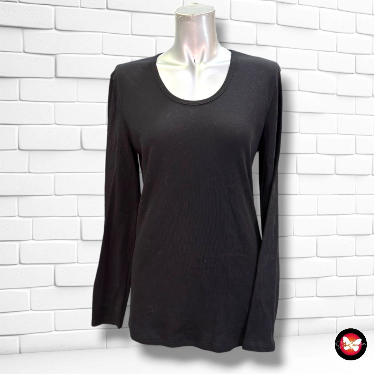 **HOY** Camiseta de manga larga afelpada C&amp;A color Negro Talla L
