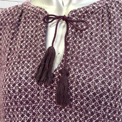 **HOY** Camiseta con cordón TCHIBO color Berenjena y blanco Talla 48/50