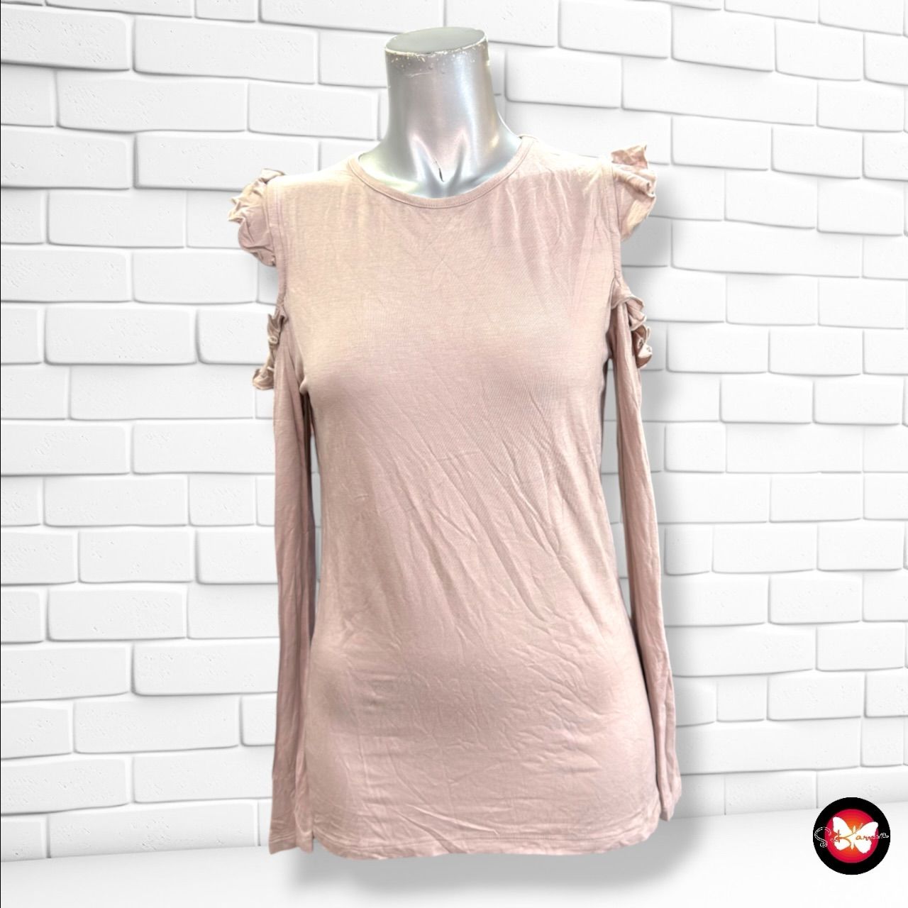 **HOY** Camiseta de manga larga con hombros descubiertos AMISU color Nude Talla M