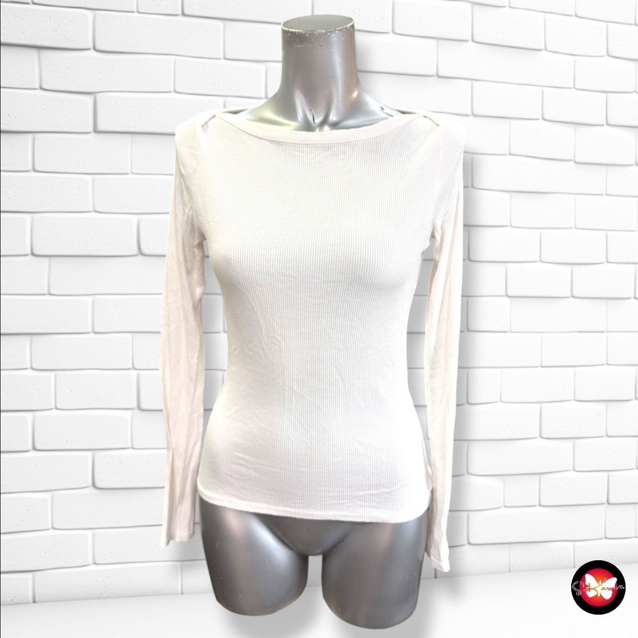 **HOY** Camiseta de manga larga canalé SASSY CLASSY color Blanco Talla S