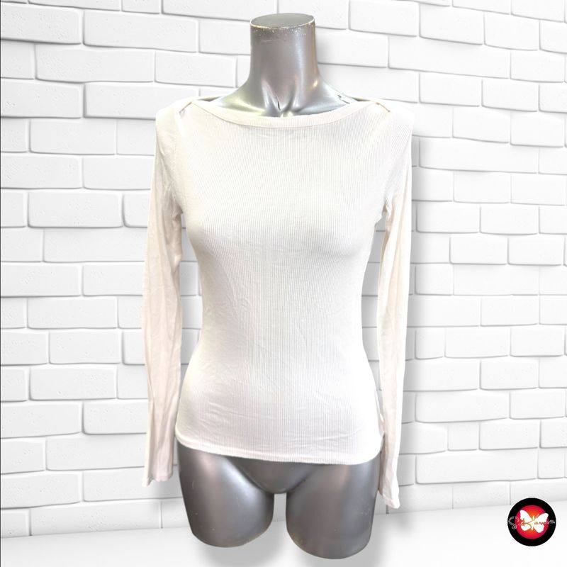 **HOY** Camiseta de manga larga canalé SASSY CLASSY color Blanco Talla S