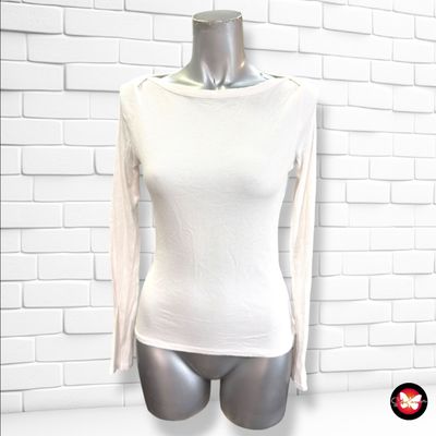 **HOY** Camiseta de manga larga canalé SASSY CLASSY color Blanco Talla S