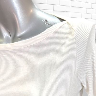 **HOY** Camiseta de manga larga canalé SASSY CLASSY color Blanco Talla S