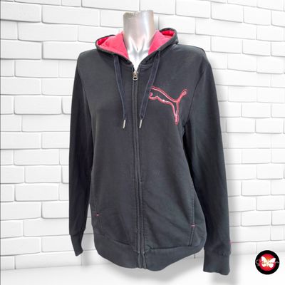 **HOY** Chaqueta sudadera PUMA color Negro y fresa Talla XL