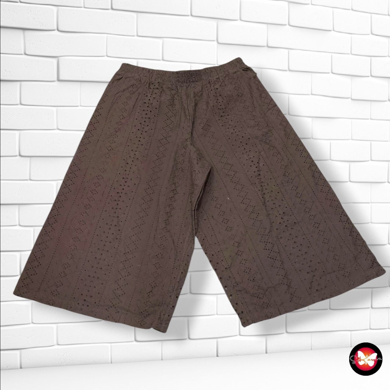 **HOY** Pantalón ancho de pierna (tobillero)  color Chocolate Talla XXL