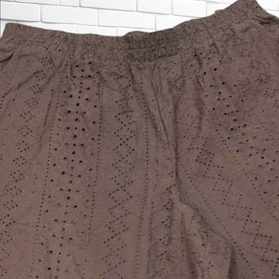 **HOY** Pantalón ancho de pierna (tobillero)  color Chocolate Talla XXL