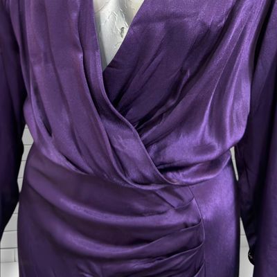 **HOY** Vestido largo de noche MANGO color Violeta Talla S