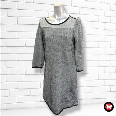 **HOY** Vestido de punto con lurex PROMOD color Negro y blanco Talla S