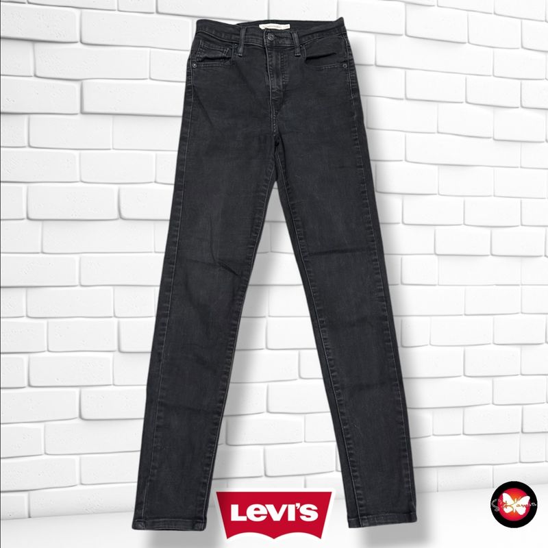 **HOY** Pantalón MILE HIGH SUPER SKINNY LEVI’S color Negro vaquero Talla S (W26)