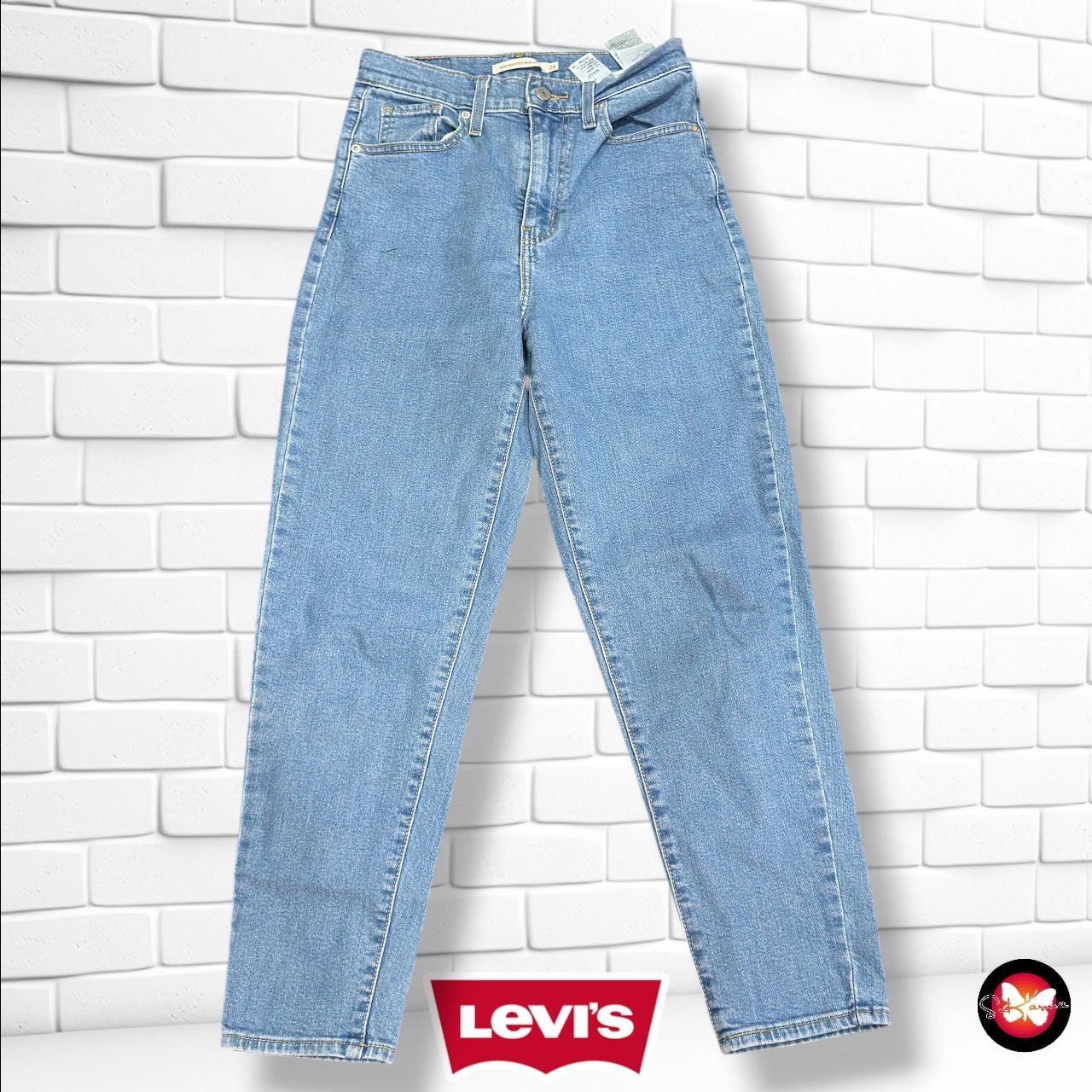 **HOY** Pantalón HIGH WAISTED MOM JEAN LEVI’S color Azul vaquero Talla S (W26)