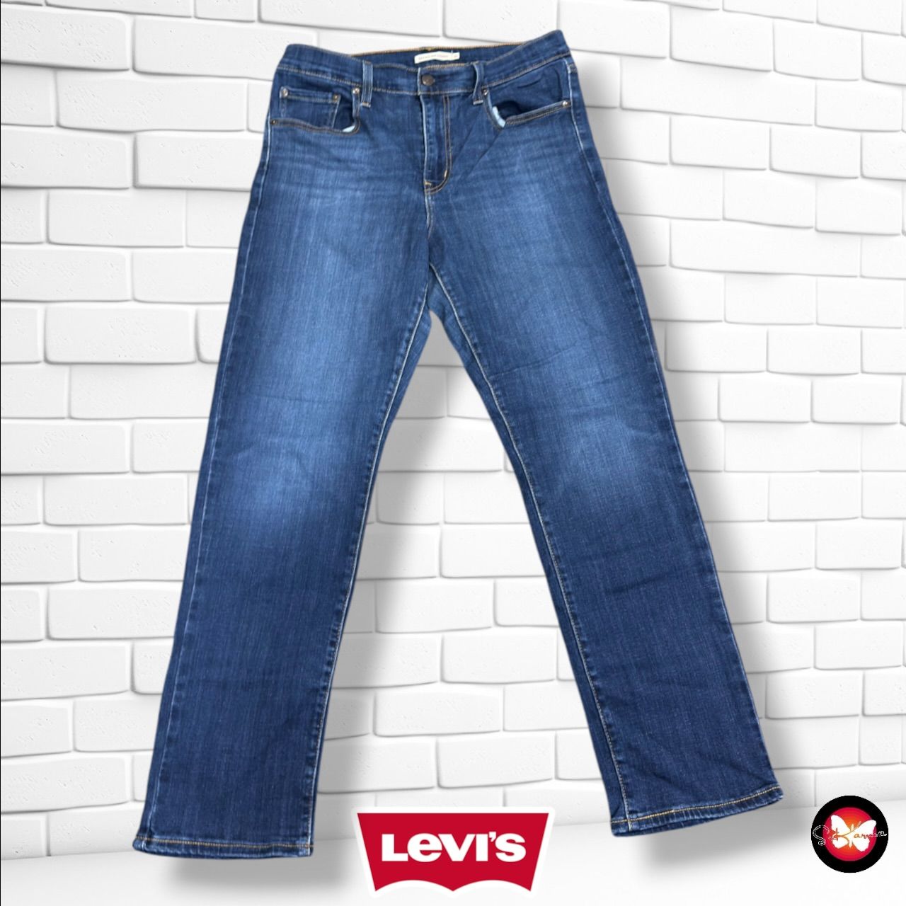 **HOY** Pantalón 724 HIGH RISE STRAIGHT LEVI’S color Azul vaquero oscuro Talla L (W31)