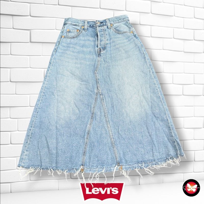 **HOY** Falda larga LEVI’S color Azul vaquero Talla S (W26)