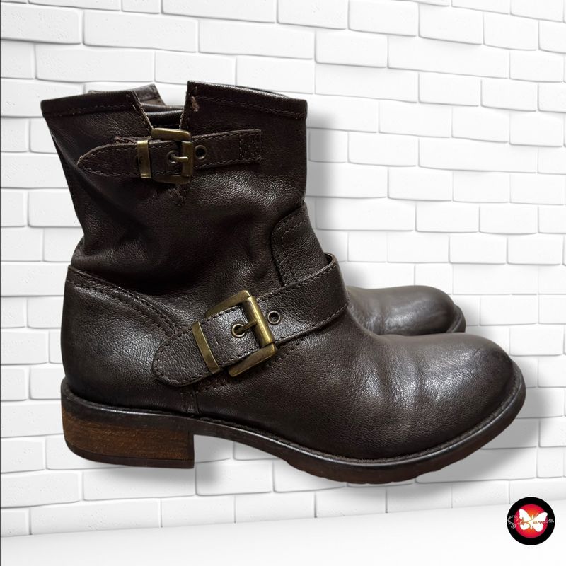 Botines de piel color Chocolate Talla Calzado 36