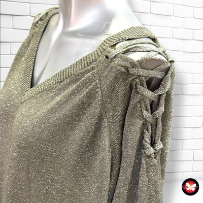 **HOY** Jersey de media manga con lurex MS MODE color Verde oliva Talla XL