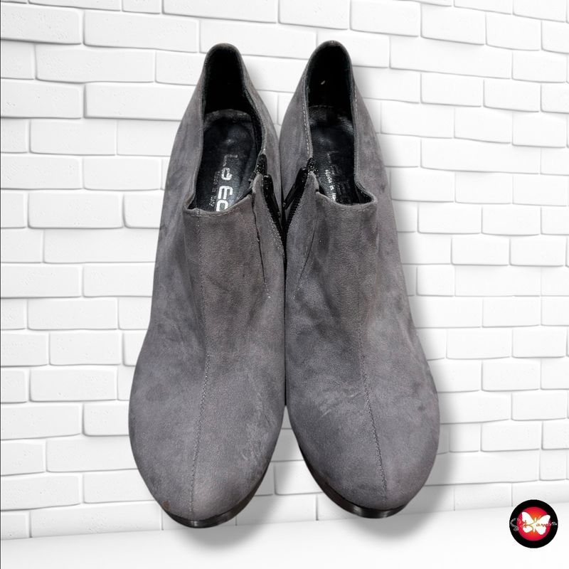 **HOY** Botines de tacón de ante LA EDO color Gris Talla Calzado 40