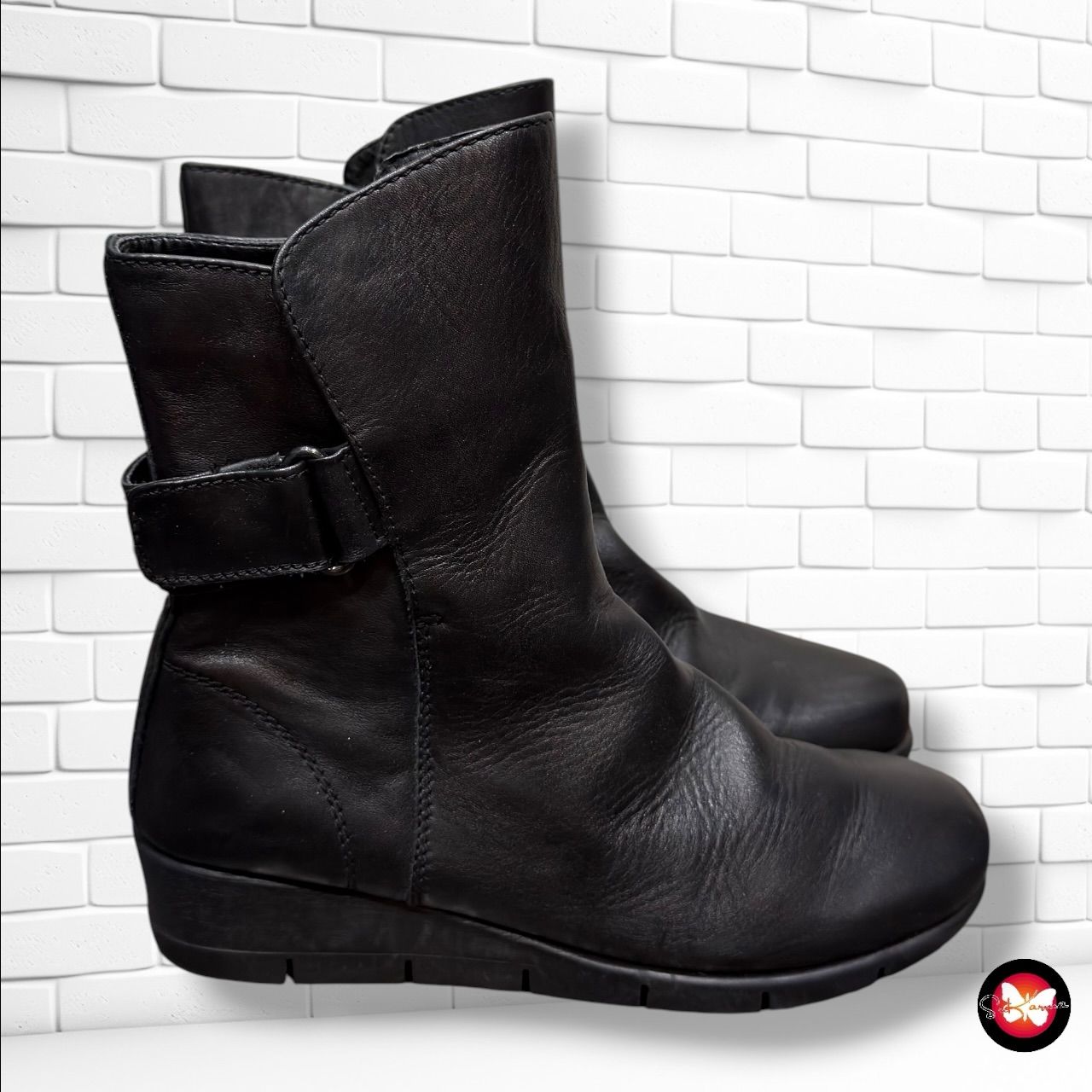 **HOY** Botines de piel  color Negro Talla Calzado 37
