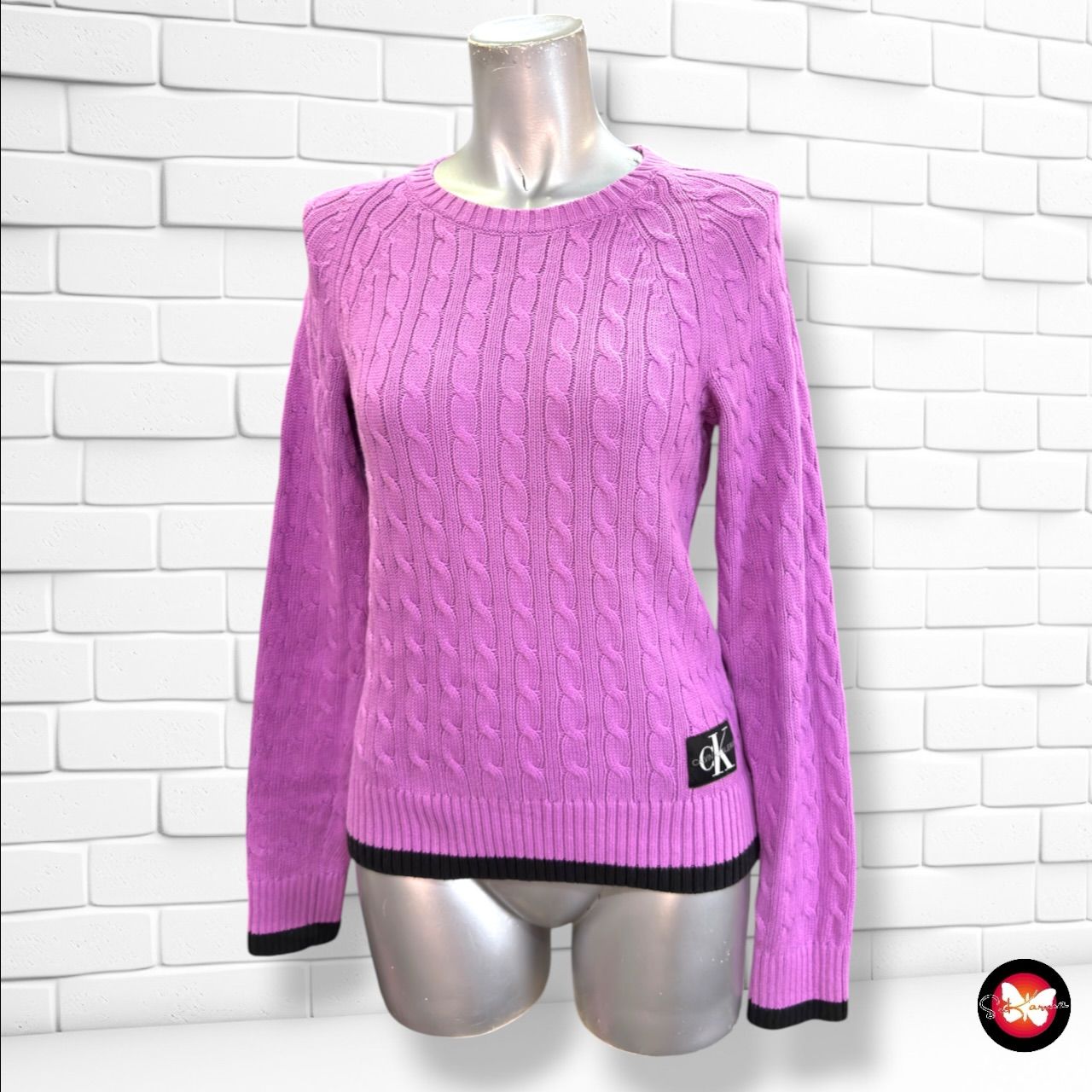 **HOY** Jersey de manga larga CALVIN KLEIN color Violeta y negro Talla S